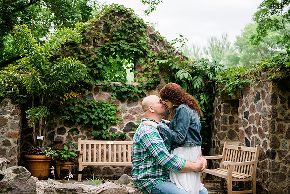 Juliet + Clint's Wisconsin engagement session took place at the Botanical Gardens of Green Bay on a gorgous July evening.