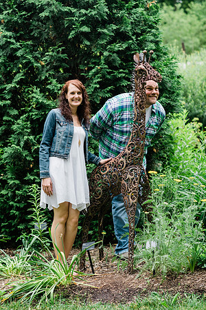 Juliet + Clint's Wisconsin engagement session took place at the Botanical Gardens of Green Bay on a gorgous July evening.