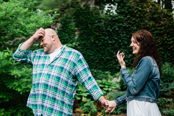 Juliet + Clint's Wisconsin engagement session took place at the Botanical Gardens of Green Bay on a gorgous July evening.