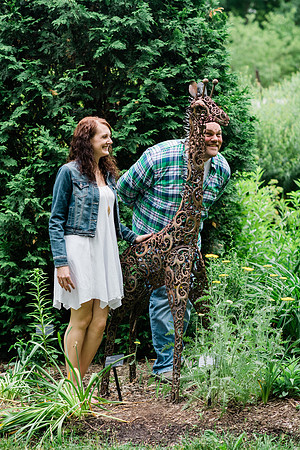 Juliet + Clint's Wisconsin engagement session took place at the Botanical Gardens of Green Bay on a gorgous July evening.