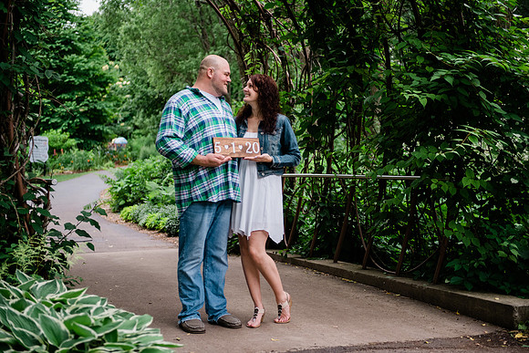 Juliet + Clint's Wisconsin engagement session took place at the Botanical Gardens of Green Bay on a gorgous July evening.