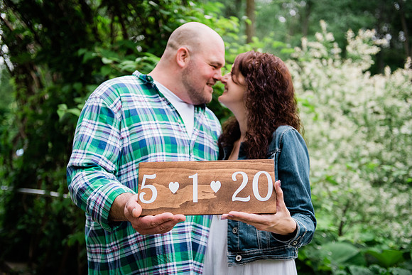 Juliet + Clint's Wisconsin engagement session took place at the Botanical Gardens of Green Bay on a gorgous July evening.