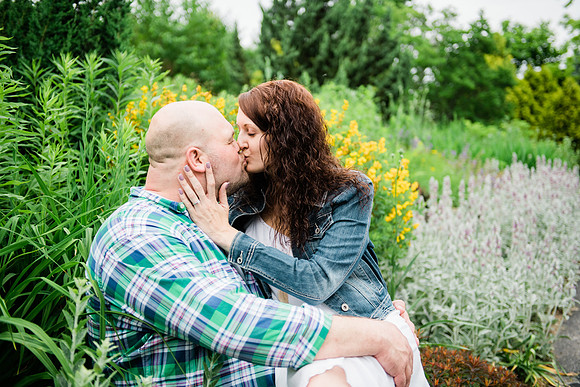 Juliet + Clint's Wisconsin engagement session took place at the Botanical Gardens of Green Bay on a gorgous July evening.