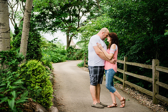 Juliet + Clint's Wisconsin engagement session took place at the Botanical Gardens of Green Bay on a gorgous July evening.