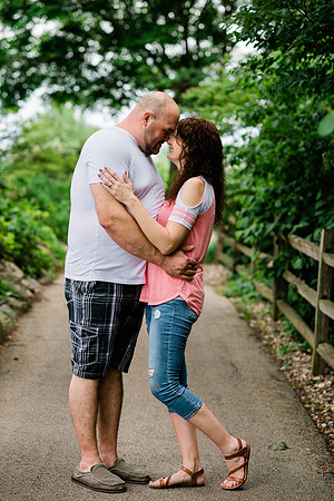 Juliet + Clint's Wisconsin engagement session took place at the Botanical Gardens of Green Bay on a gorgous July evening.