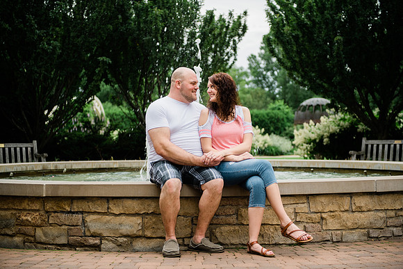 Juliet + Clint's Wisconsin engagement session took place at the Botanical Gardens of Green Bay on a gorgous July evening.