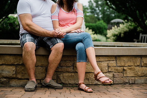 Juliet + Clint's Wisconsin engagement session took place at the Botanical Gardens of Green Bay on a gorgous July evening.