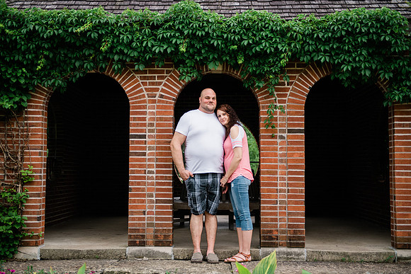 Juliet + Clint's Wisconsin engagement session took place at the Botanical Gardens of Green Bay on a gorgous July evening.