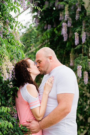 Juliet + Clint's Wisconsin engagement session took place at the Botanical Gardens of Green Bay on a gorgous July evening.