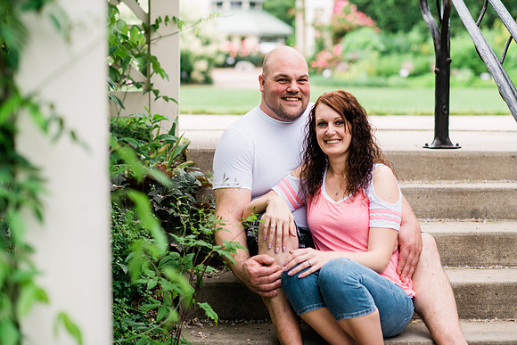 Juliet + Clint's Wisconsin engagement session took place at the Botanical Gardens of Green Bay on a gorgous July evening.