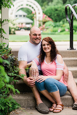 Juliet + Clint's Wisconsin engagement session took place at the Botanical Gardens of Green Bay on a gorgous July evening.